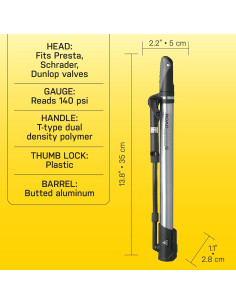 Bomba de Bicicleta Topeak Road Morph G con Manómetro 140 psi 2