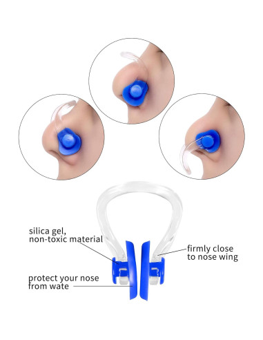 Clip de Nariz Impermeable Yaomiao 6 Piezas Silicona para Natación