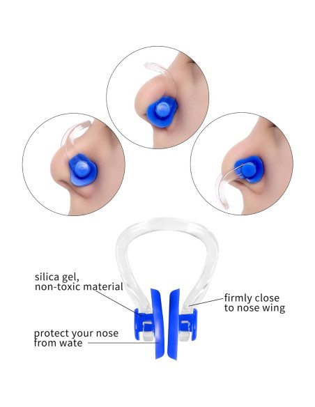 Clip de Nariz Impermeable Yaomiao 6 Piezas Silicona para Natación
