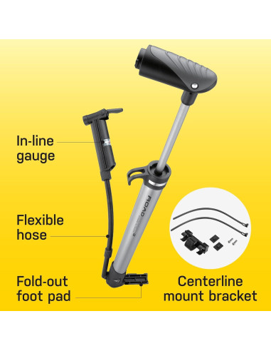 Bomba de Bicicleta Topeak Road Morph G con Manómetro 140 psi
