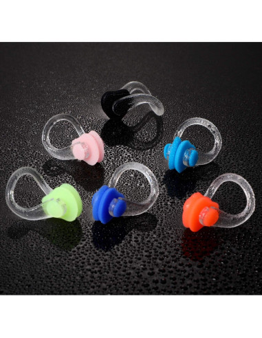 Clip de Nariz Impermeable Yaomiao 6 Piezas Silicona para Natación