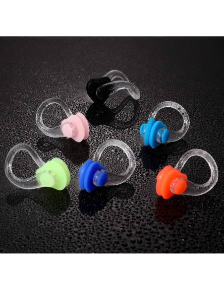 Clip de Nariz Impermeable Yaomiao 6 Piezas Silicona para Natación