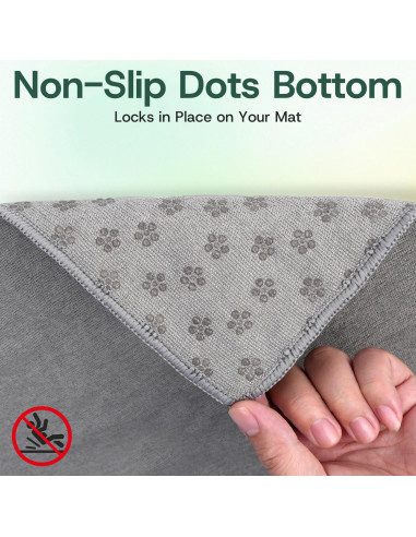 Toalla de Yoga Antideslizante MIELIA 182.88x62.23cm Gris