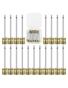 20 Agujas de Bomba de Balón Quadafy con Estuche - Alta Resistencia