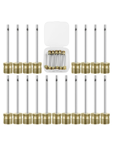 20 Agujas de Bomba de Balón Quadafy con Estuche - Alta Resistencia