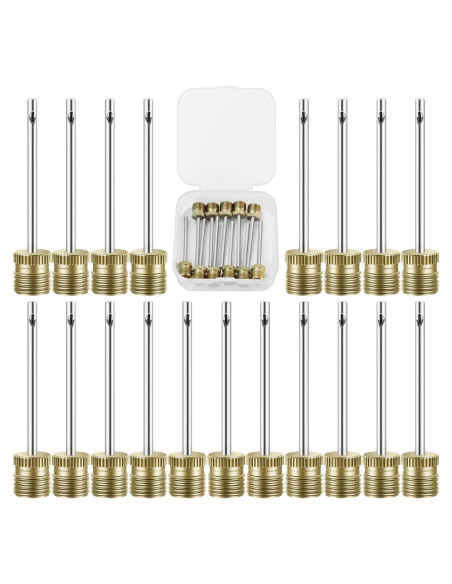 20 Agujas de Bomba de Balón Quadafy con Estuche - Alta Resistencia