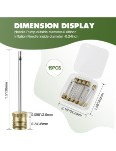 20 Agujas de Bomba de Balón Quadafy con Estuche - Alta Resistencia 2