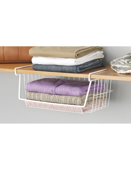 Cesta de Alambre Blanca Whitmor 40.6x25.4x17.8 cm