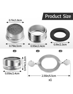 Paquete de 6 aireadores de grifo AUUTI 24mm alta calidad 2