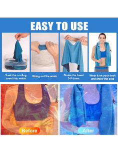Paquete de 4 Toallas de Enfriamiento NUOYEE 101.6x30.5cm 2