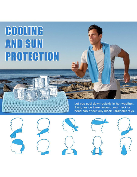 Paquete de 4 Toallas de Enfriamiento NUOYEE 101.6x30.5cm