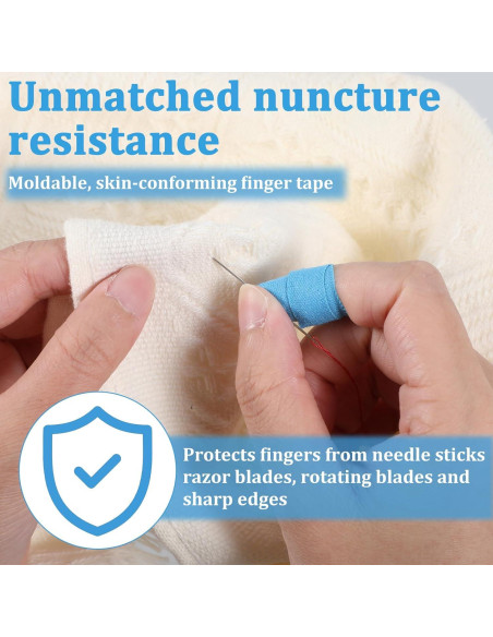 3 Rollos de Cinta de Dedal Autoadhesiva FdcLixuvol - Verde, Púrpura, Azul