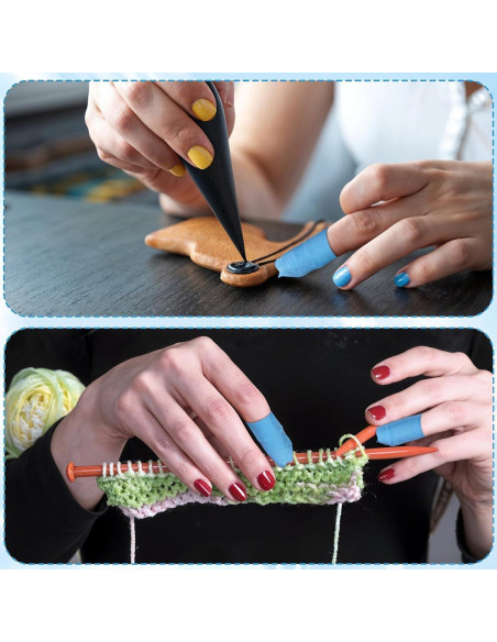 3 Rollos de Cinta de Dedal Autoadhesiva FdcLixuvol - Verde, Púrpura, Azul