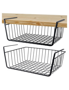 Cesta de Almacenamiento Bajo Estante Metalica ELEATTRUN 2 PCS