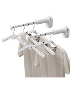 Soporte de Secado de Ropa Portátil BAZANADI 2 Paquete Blanco