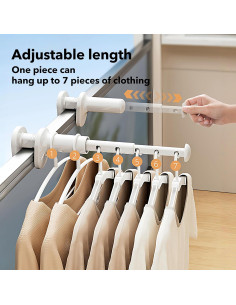 Soporte de Secado de Ropa Portátil BAZANADI 2 Paquete Blanco 2