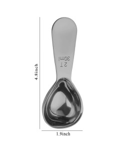 Cuchara Medidora de Café Zinmilin 30ml Acero Inoxidable Negro 2