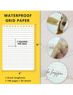 2 Cuadernos Espiral Impermeables WRENBEN A6 10.16x15.24 cm 2