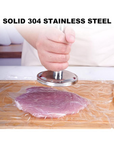 Aplanador de Carne Acero Inoxidable 304 Multifuncional 0.56 kg 2