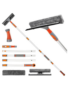 Limpiador de Ventanas 2-en-1 Lomida con Polo Telescópico 157 cm