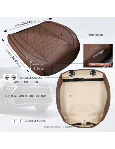 Funda de Asiento de Coche WinxMatrs Marrón Ajuste Universal 2