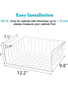 Cestas de Almacenamiento Colgantes Tebery 4 Piezas Blanco 2