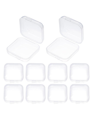 10 Estuches Transparentes Clofiak para Tapones de Oído 3.5cm
