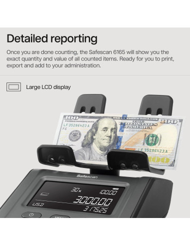 Balanza de Conteo de Dinero Safescan 6165 Multi-Moneda