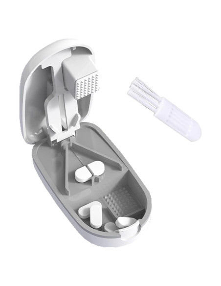Cortador de Pastillas AZJCKEW Blanco 2 en 1 con Organizador