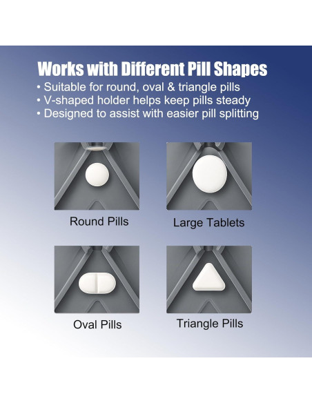 Cortador de Pastillas AZJCKEW Blanco 2 en 1 con Organizador