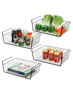 Cestas de Alambre Colgantes Tebery - Paquete de 4 Unidades