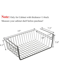 Cestas de Alambre Colgantes Tebery - Paquete de 4 Unidades 2