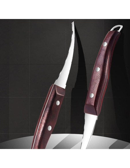 Garneck Pelador de Camarones Acero Inoxidable 2 Piezas 20.5cm