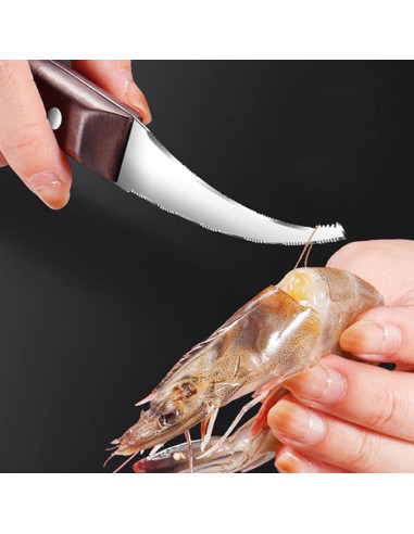 Garneck Pelador de Camarones Acero Inoxidable 2 Piezas 20.5cm