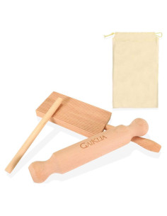 Tabla de Gnocchi Gaiklia con Rodillo y Paleta de Madera