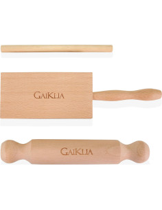 Tabla de Gnocchi Gaiklia con Rodillo y Paleta de Madera 2