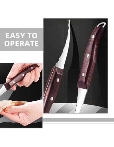 Garneck Pelador de Camarones Acero Inoxidable 2 Piezas 20.5cm