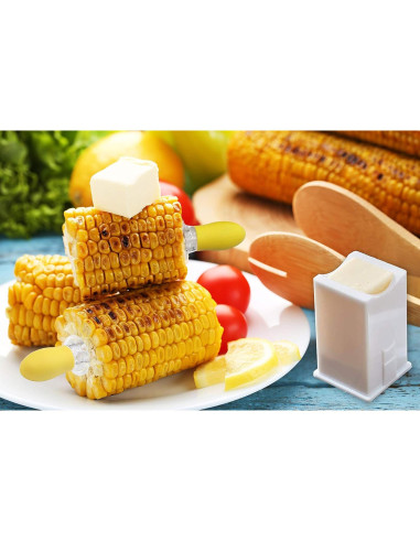 Soportes de Mazorcas de Maíz Recoil - Kit de 8 Piezas con Platos y Espátula