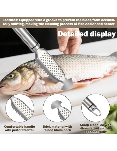 Escalador de Pescado Acero Inoxidable Gyinere 23cm