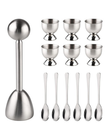 Juego Cortador de Huevos Leegg 13 Piezas Acero Inoxidable