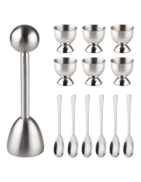 Juego Cortador de Huevos Leegg 13 Piezas Acero Inoxidable