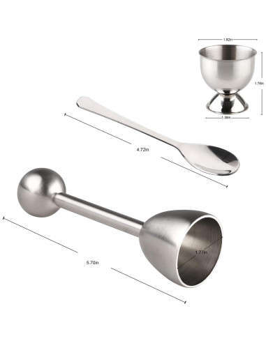 Juego Cortador de Huevos Leegg 13 Piezas Acero Inoxidable
