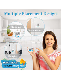 Temporizadores Digitales ZILLEEN para Aula - 6 Pcs Magnéticos 2