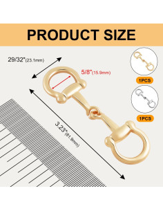 2 Hebillas de Anillo para Bufanda CooBigo Oro y Plata 2