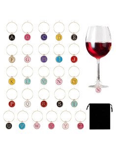 Encantos para Copas de Vino Acero Inoxidable 26 Piezas