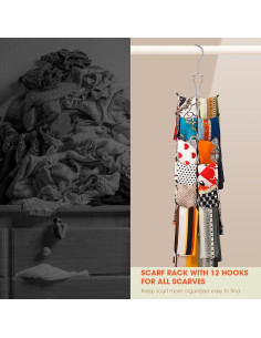 Perchero de Bufandas Uinicor 2 Piezas 9 kg Capacidad 2