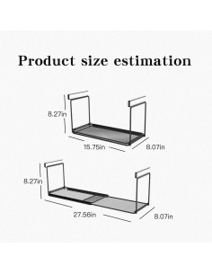 Canasta de Almacenamiento Bajo Estante DZHPSRSZ 2 Piezas 20.99x70.49x13 cm 2
