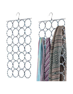 Organizador de Bufandas Flexzion 28 Ranuras Plegable Multicolor