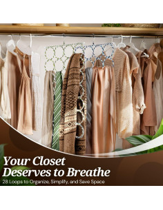 Organizador de Bufandas Flexzion 28 Ranuras Plegable Multicolor 2