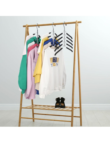 Perchas Antideslizantes Ripeng 8 Pcs Metal 5 en 1 Ahorra Espacio